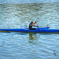 Blue kayak